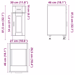 VidaXL 853945 kitchen/dining storage cabinet
