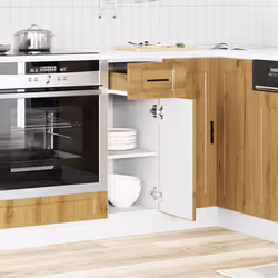 vidaXL Kitchen Base CabinetÂ Porto Artisan Oak Engineered Wood