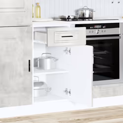 vidaXL Oven CabinetÂ Kitchen Cabinet Oven Unit Oven Base Unit Engineered Wood - concrete grey, 1 pcs - Additional view 2