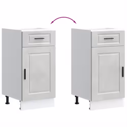 vidaXL Oven CabinetÂ Kitchen Cabinet Oven Unit Oven Base Unit Engineered Wood - concrete grey, 1 pcs - Additional view 7