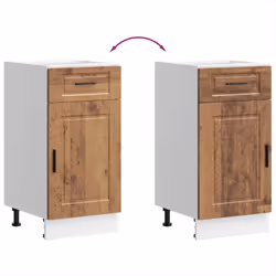 vidaXL Kitchen Base CabinetÂ Porto Old Wood Engineered Wood sink base cabinet - Additional view 7
