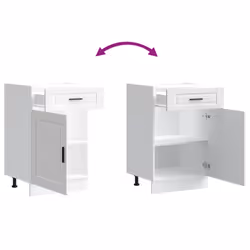 vidaXL Oven CabinetÂ Kitchen Cabinet Oven Unit Oven Base Unit Engineered Wood - kitchen base cabinet 50 cm - Additional view 8