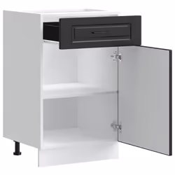 vidaXL Oven CabinetÂ Kitchen Cabinet Oven Unit Oven Base Unit Engineered Wood - black, 1 pcs - Additional view 4