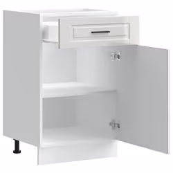 vidaXL Kitchen Base CabinetÂ Porto High Gloss White Engineered Wood - Additional view 4