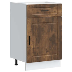 vidaXL Kitchen Base CabinetÂ Porto Smoked Oak Engineered Wood sink base cabinet
