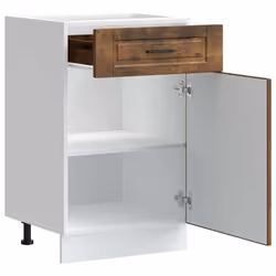 vidaXL Kitchen Base CabinetÂ Porto Smoked Oak Engineered Wood sink base cabinet - Additional view 4