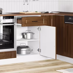 vidaXL Kitchen Base CabinetÂ Porto Brown Oak Engineered Wood sink base cabinet