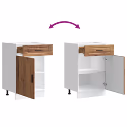 vidaXL Kitchen Base CabinetÂ Porto Old Wood Engineered Wood sink base cabinet - Additional view 8