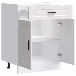 60 cm) vidaXL Oven CabinetÂ Kitchen Cabinet Oven Unit Oven Base Unit Engineered Wood - kitchen base cabinet (1 drawer 2 doors - Additional view 4