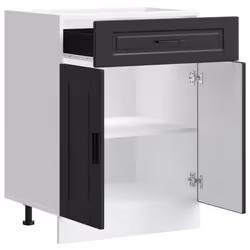 vidaXL Kitchen Base CabinetÂ Porto Black Engineered Wood sink base cabinet - Additional view 4
