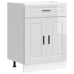 vidaXL Kitchen Base CabinetÂ Porto High Gloss White Engineered Wood