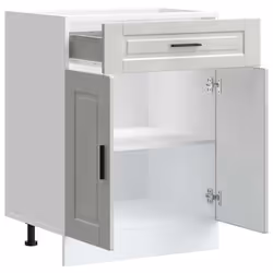 vidaXL Kitchen Base CabinetÂ Porto Concrete Grey Engineered Wood - Additional view 4