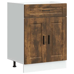vidaXL Oven CabinetÂ Kitchen Cabinet Oven Unit Oven Base Unit Engineered Wood - smoked oak, 1 pcs