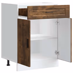 vidaXL Oven CabinetÂ Kitchen Cabinet Oven Unit Oven Base Unit Engineered Wood - smoked oak, 1 pcs - Additional view 4