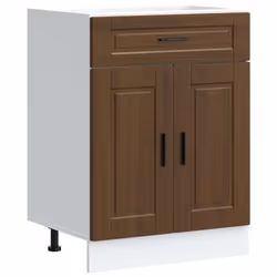 vidaXL Kitchen Base Cabinet Porto Brown Oak Engineered Wood sink base cabinet