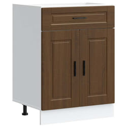 vidaXL Kitchen Base CabinetÂ Porto Brown Oak Engineered Wood sink base cabinet