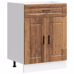 vidaXL Kitchen Base CabinetÂ Porto Old Wood Engineered Wood sink base cabinet
