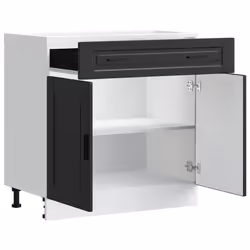 vidaXL Kitchen Base CabinetÂ Porto Black Engineered Wood sink base cabinet - Additional view 4