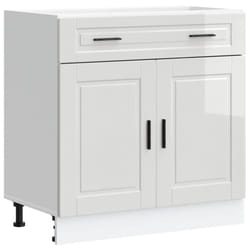 vidaXL Kitchen Base CabinetÂ Porto High Gloss White Engineered Wood