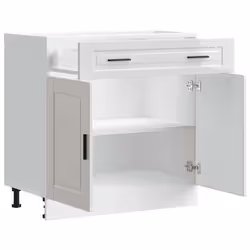 vidaXL Kitchen Base CabinetÂ Porto High Gloss White Engineered Wood - Additional view 4