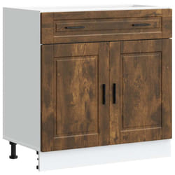 vidaXL Kitchen Base CabinetÂ Porto Smoked Oak Engineered Wood sink base cabinet