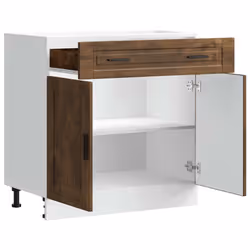 vidaXL Kitchen Base CabinetÂ Porto Smoked Oak Engineered Wood sink base cabinet - Additional view 4