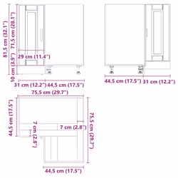 vidaXL Oven CabinetÂ Kitchen Cabinet Oven Unit Oven Base Unit Engineered Wood - corner cabinet 75.5 cm