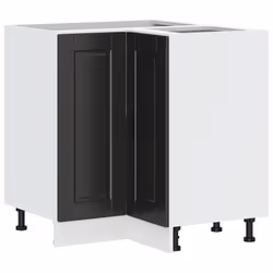 vidaXL Kitchen Corner Base CabinetÂ Porto Black Engineered Wood