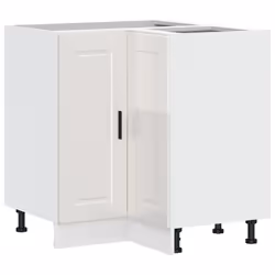 vidaXL Kitchen Corner Base Cabinet Porto High Gloss White Engineered Wood