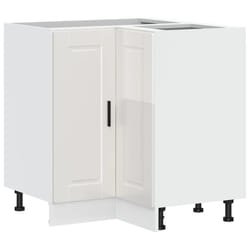 vidaXL Kitchen Corner Base CabinetÂ Porto High Gloss White Engineered Wood