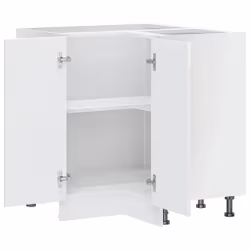 vidaXL Kitchen Corner Base CabinetÂ Porto High Gloss White Engineered Wood - Additional view 5