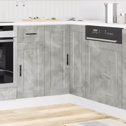 vidaXL Kitchen Corner Base CabinetÂ Porto Concrete Grey Engineered Wood