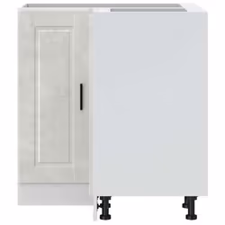 vidaXL Kitchen Corner Base CabinetÂ Porto Concrete Grey Engineered Wood - Additional view 4