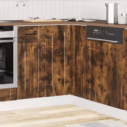 vidaXL Kitchen Corner Base CabinetÂ Porto Smoked Oak Engineered Wood