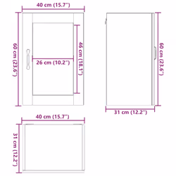 vidaXL Kitchen Wall Cabinet with Glass DoorÂ Porto Black kitchen wall unit - Additional view 3