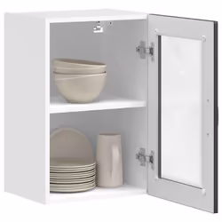 vidaXL Kitchen Wall Cabinet with Glass DoorÂ Porto Black kitchen wall unit - Additional view 4