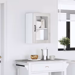 vidaXL Kitchen Wall Cabinet with Glass DoorÂ Porto Concrete Grey - Additional view 2