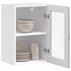 vidaXL Kitchen Wall Cabinet with Glass DoorÂ Porto Concrete Grey - Additional view 4