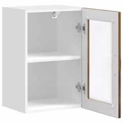 vidaXL Kitchen Wall Cabinet with Glass DoorÂ Porto Smoked Oak kitchen wall unit - Additional view 6