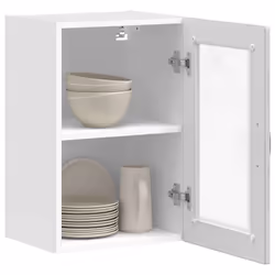 vidaXL Kitchen Wall Cabinet with Glass DoorÂ Porto Grey Sonoma - Additional view 4