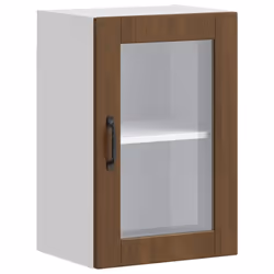 vidaXL Kitchen Wall Cabinet with Glass Door Porto Brown Oak kitchen wall unit