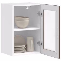 vidaXL Kitchen Wall Cabinet with Glass DoorÂ Porto Brown Oak kitchen wall unit - Additional view 4