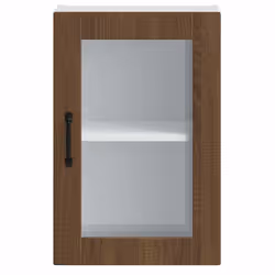 vidaXL Kitchen Wall Cabinet with Glass DoorÂ Porto Brown Oak kitchen wall unit - Additional view 5