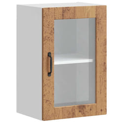 vidaXL Kitchen Wall Cabinet with Glass DoorÂ Porto Old Wood kitchen wall unit