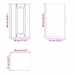 vidaXL Oven CabinetÂ Kitchen Cabinet Oven Unit Oven Base Unit Engineered Wood - wall cabinet 30 cm - Additional view 9