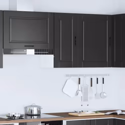 vidaXL Kitchen Wall CabinetÂ Porto Black Engineered Wood kitchen wall unit - Additional view 2