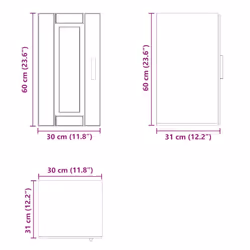 vidaXL Kitchen Wall CabinetÂ Porto Black Engineered Wood kitchen wall unit - Additional view 9