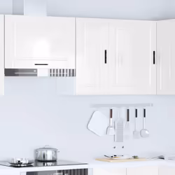 vidaXL Kitchen Wall CabinetÂ Porto High Gloss White Engineered Wood