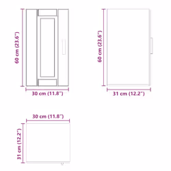 vidaXL Kitchen Wall CabinetÂ Porto High Gloss White Engineered Wood