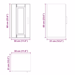 vidaXL Kitchen Wall CabinetÂ Porto Grey Sonoma Engineered Wood - Additional view 3